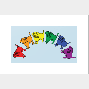 Pride Dog Rainbow Posters and Art